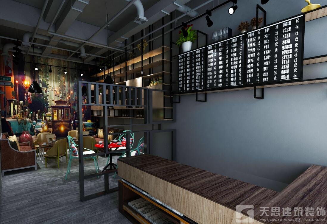 合肥奶茶加盟店装修效果图